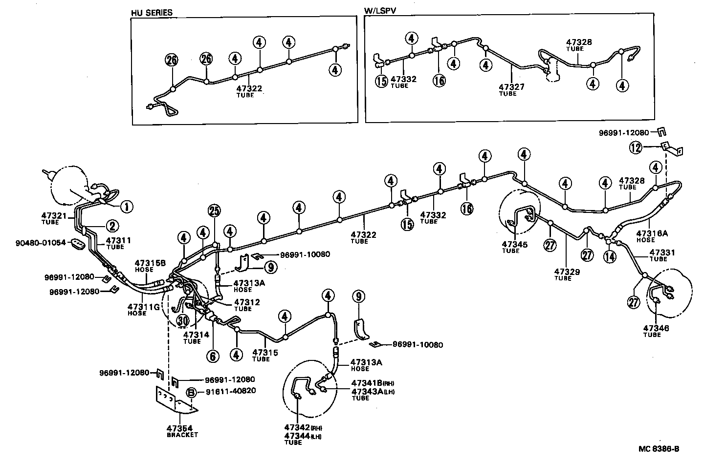 47315-36160 TUBE, FRONT BRAKE, NO.5 product image