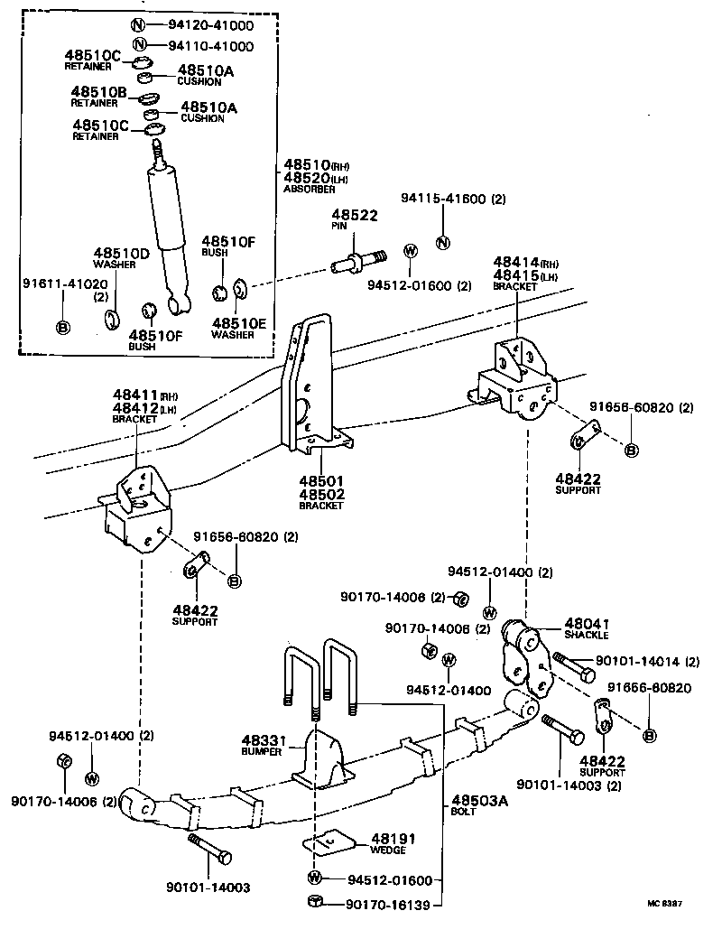 48102-36490 LEAF, FRONT SPRING, NO.4 product image