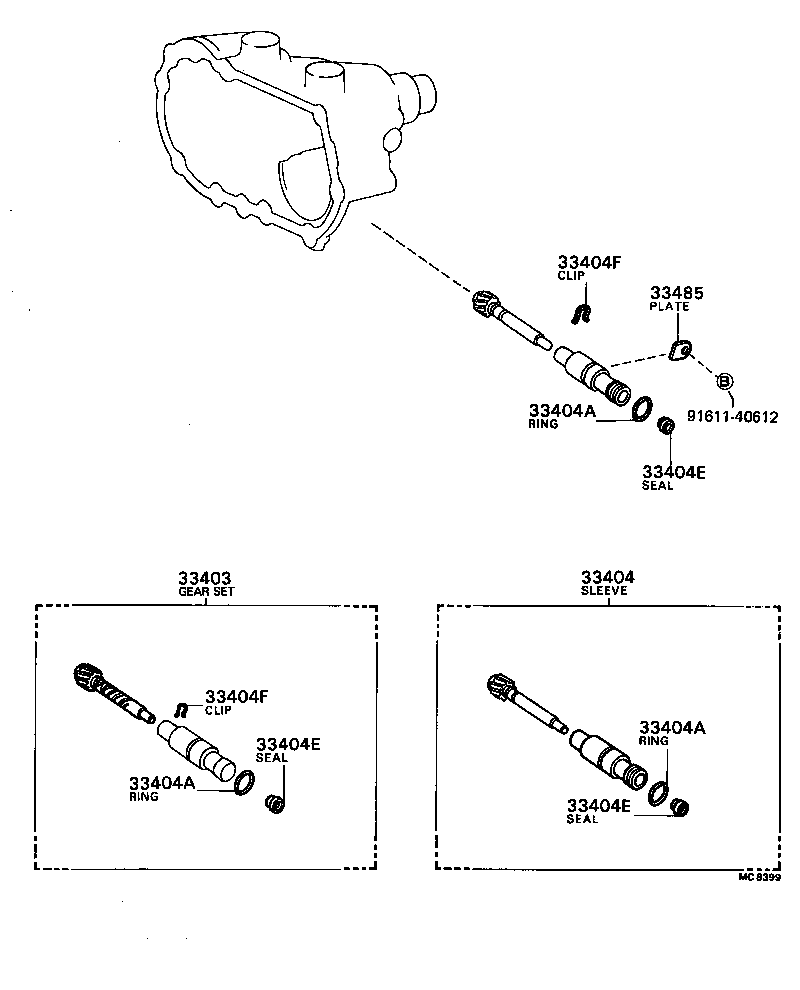 33403-19265 GEAR SUB-ASSY, SPEEDOMETER DRIVEN (MTM) product image