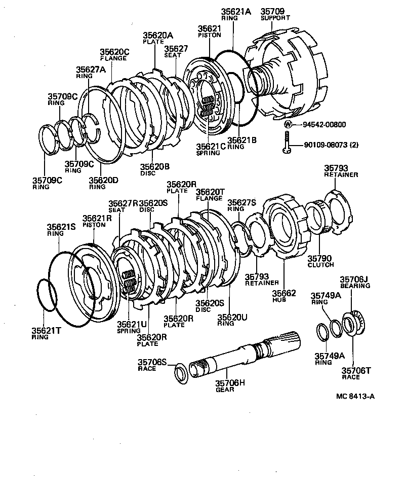 Toyota 35677-30030 DISC, CLUTCH (FOR BRAKE)