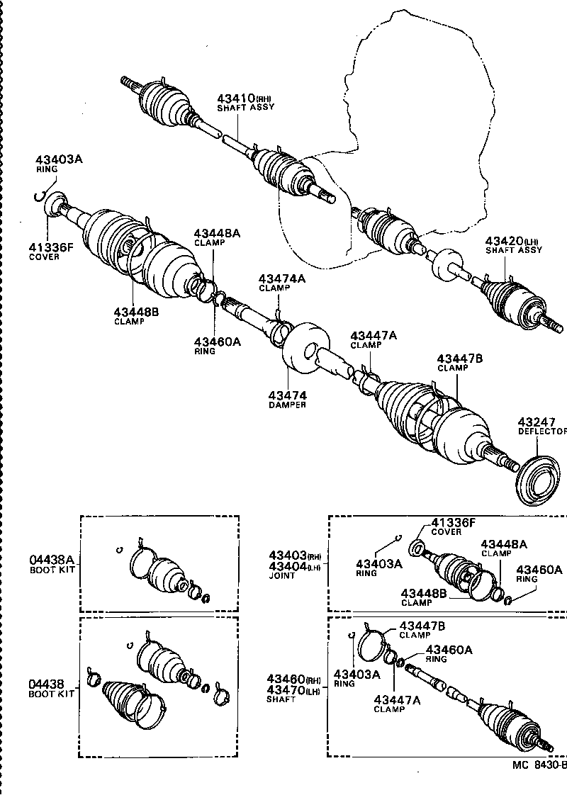 Toyota 43410-16042 SHAFT ASSY, FRONT DRIVE, RH