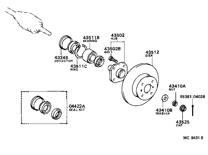 Toyota 90170-19001 NUT (FOR AXLE HUB & DRIVE SHAFT SETTING)
