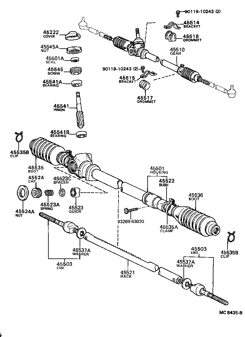 45020-16020 BRACKET ASSY, STEERING COLUMN UPPER W/SWITCH product image