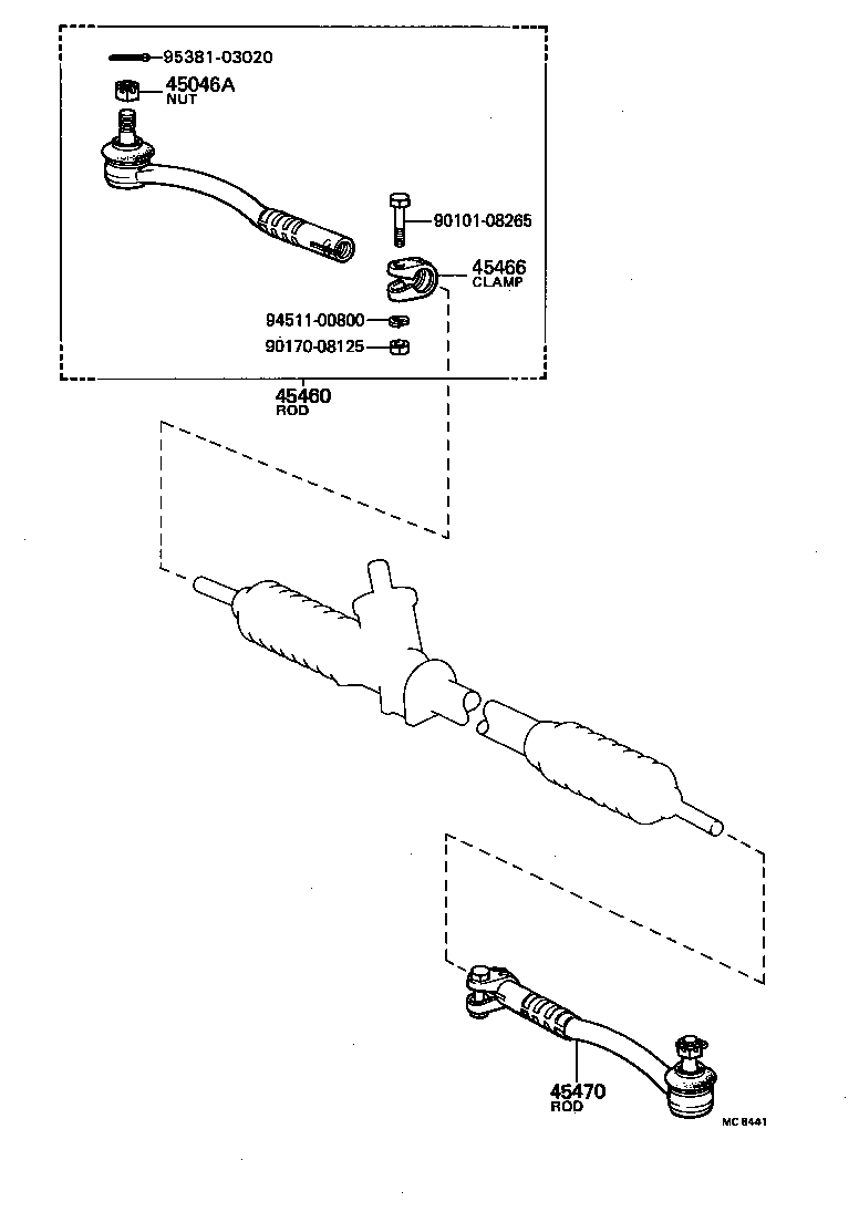 04455-16010 GASKET KIT, POWER STEERING CONTROL VALVE OVERHOLE product image