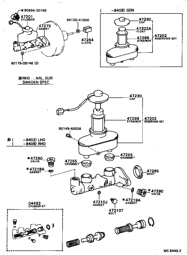 47202-32030 RESERVOIR SUB-ASSY, BRAKE MASTER CYLINDER product image