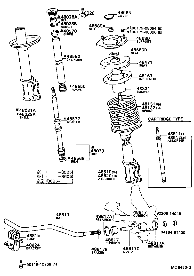 48023-16160 ROD SUB-ASSY, SHOCK ABSORBER PISTON (FOR FRONT) product image