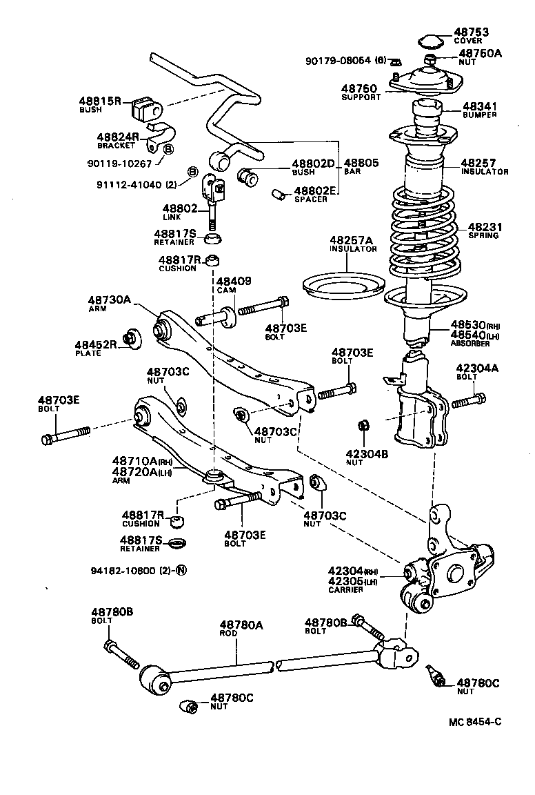 90105-10052 BOLT(FOR REAR SUSPENSION ARM) product image
