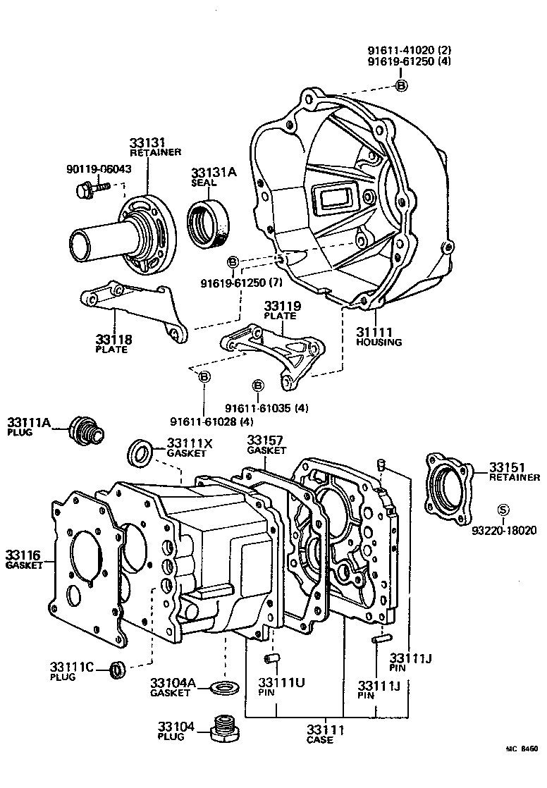 33111-35050 CASE, MANUAL TRANSMISSION product image