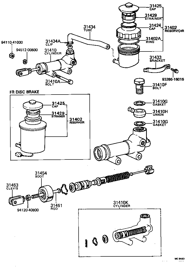 47233-95401 BRACKET, CLUTCH RESERVOIR product image