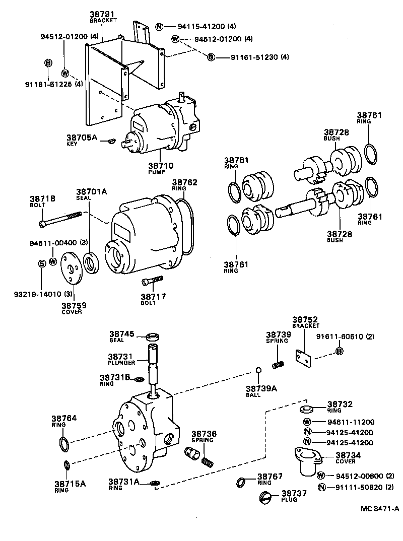 38709-96302 BRACKET, OIL PUMP product image