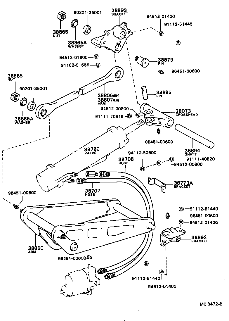 38894-96303 SHAFT, CROSSHEAD product image