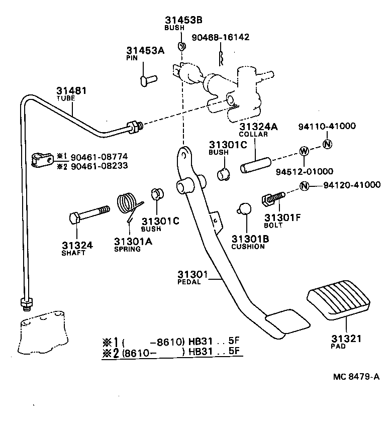 31482-36140 TUBE, CLUTCH RELEASE CYLINDER TO FLEXIBLE HOSE product image