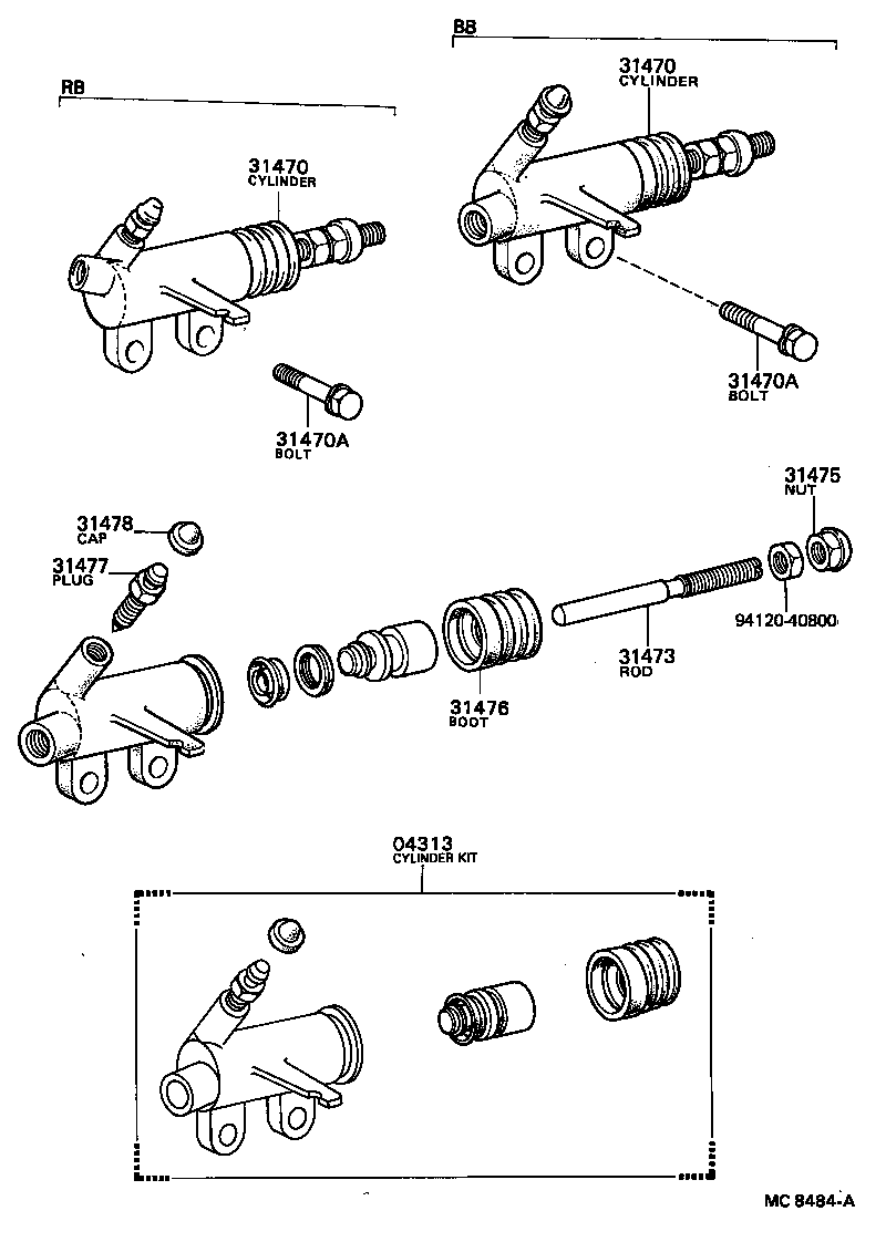 31473-36080 ROD, CLUTCH RELEASE CYLINDER PUSH, NO.1 product image