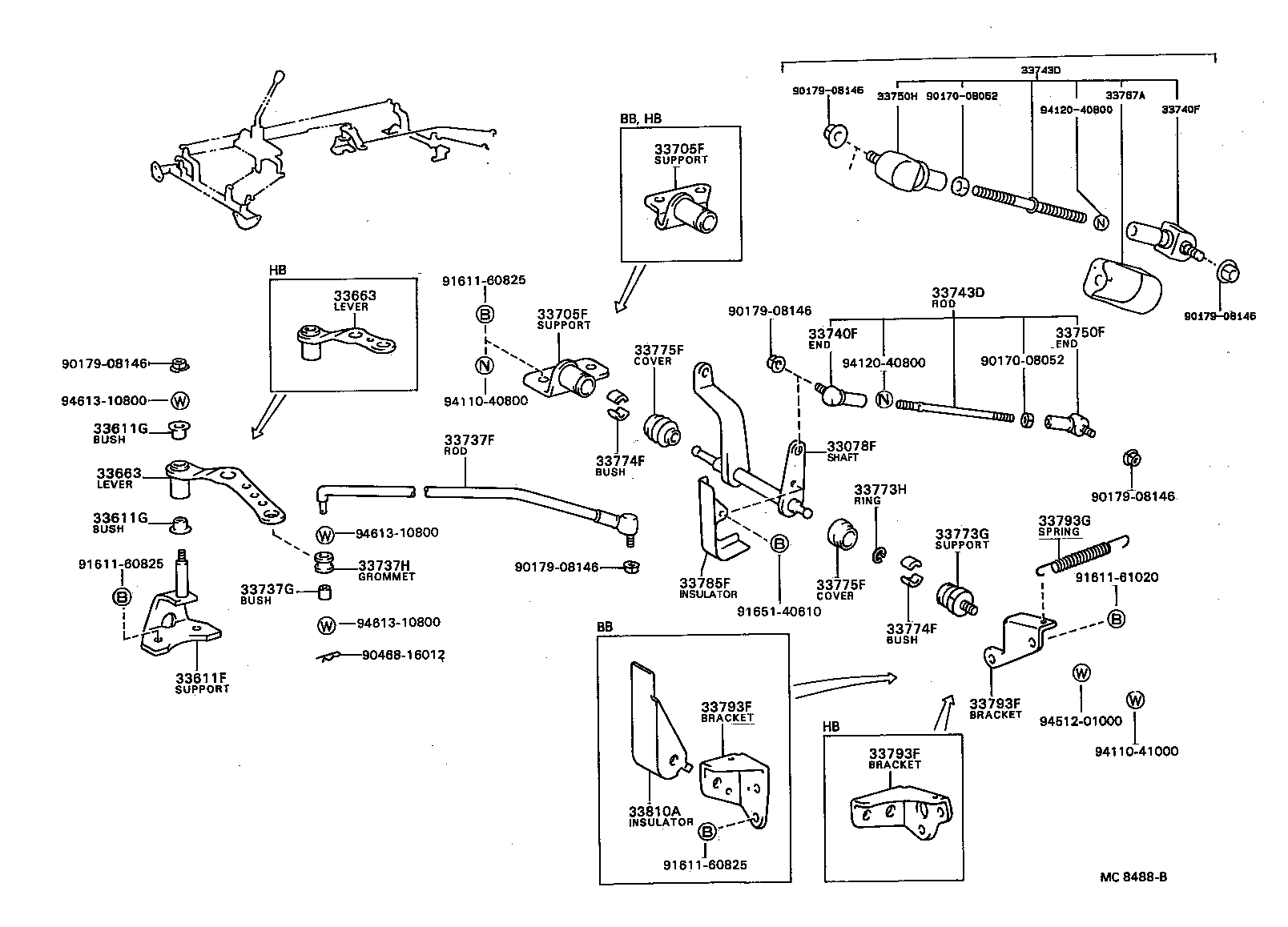 33504-36030 KNOB SUB-ASSY, SHIFT LEVER product image