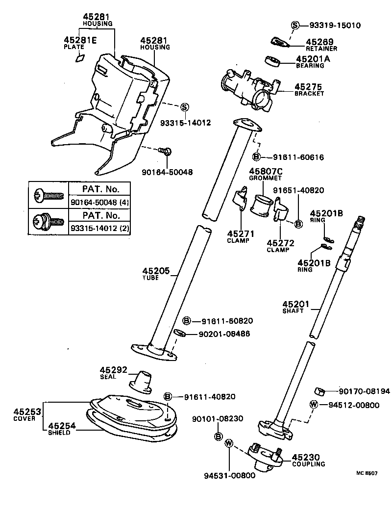 45307-36140 BRACKET, STEERING COLUMN, UPPER product image