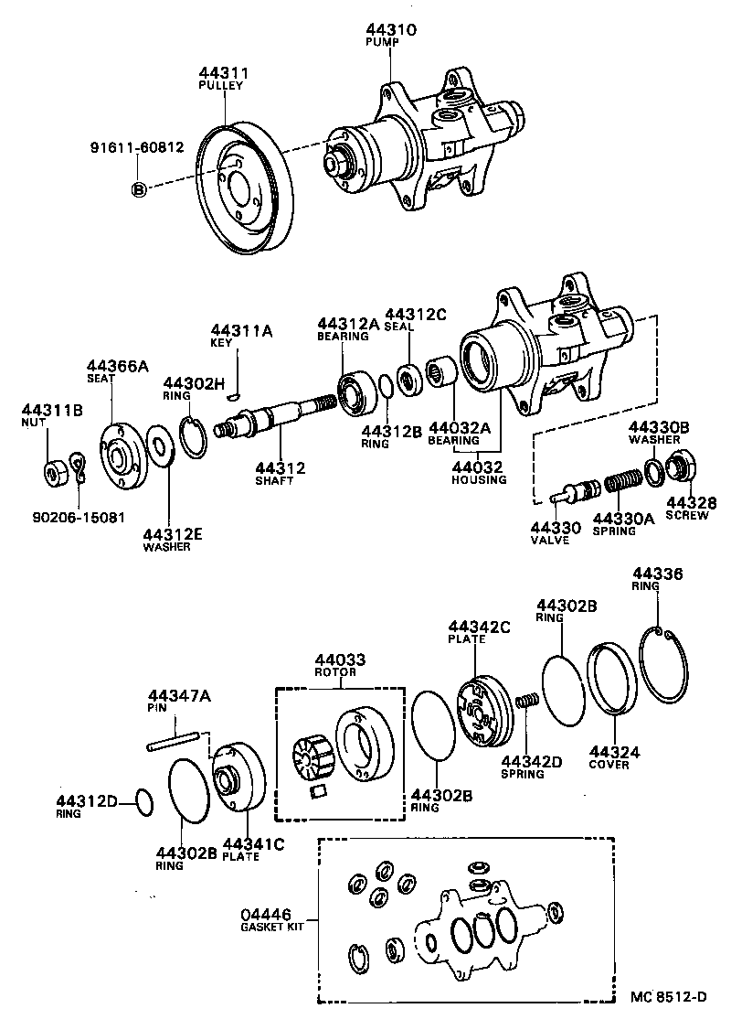 44348-36150 HOSE, RESERVOIR TO OIL PUMP product image