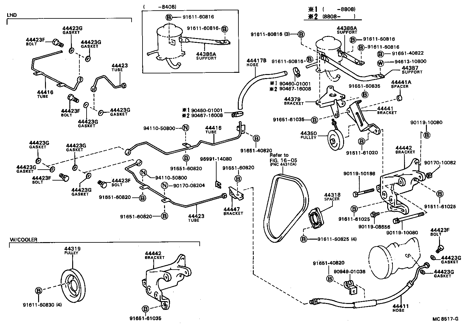 44350-36040 PULLEY ASSY, POWER STEERING IDLE product image