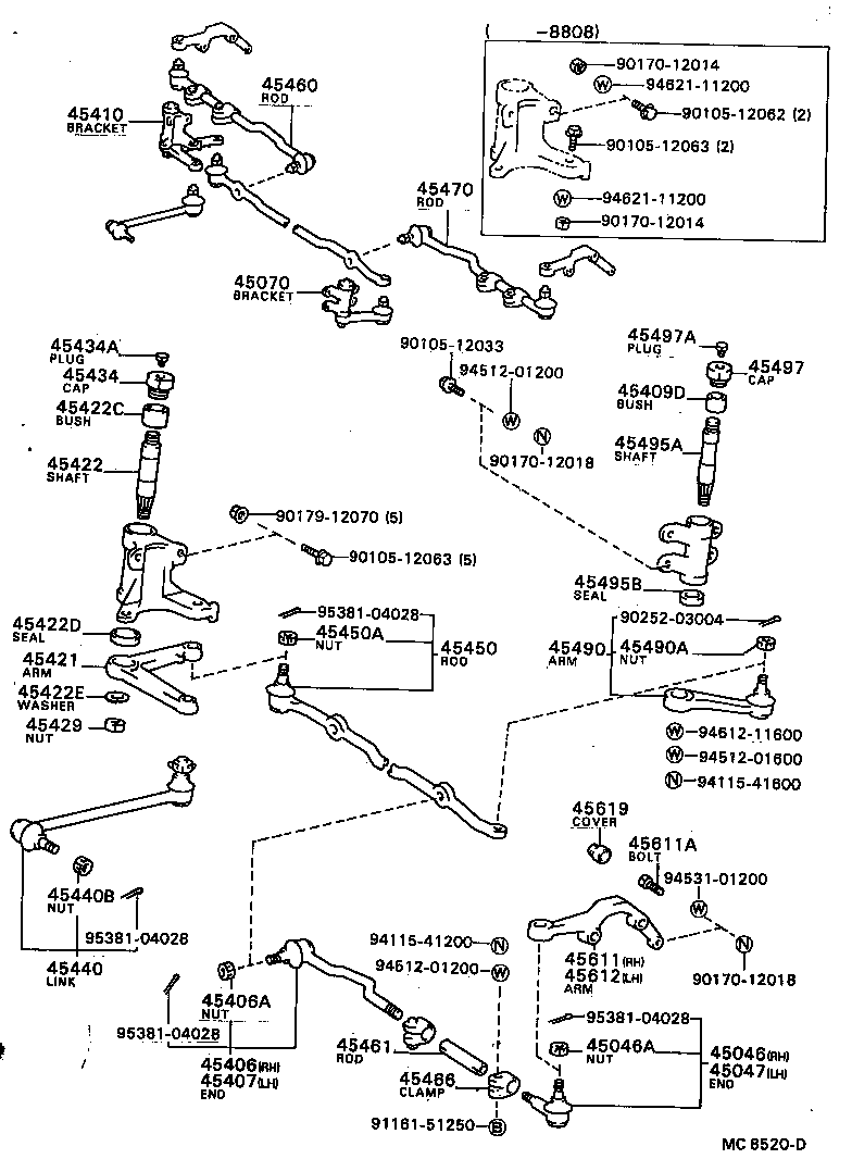 45047-39095 ROD SUB-ASSY, TIE, RH product image