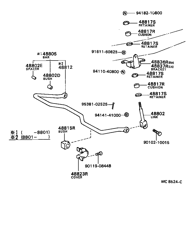 48405-36010 BRACKET SUB-ASSY, REAR SPRING, REAR RH product image