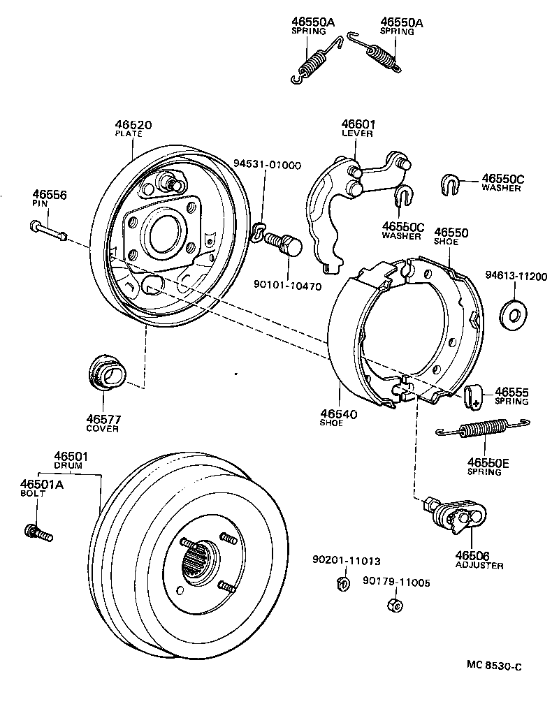 46451-36030 BRACKET, CABLE SUPPORT product image