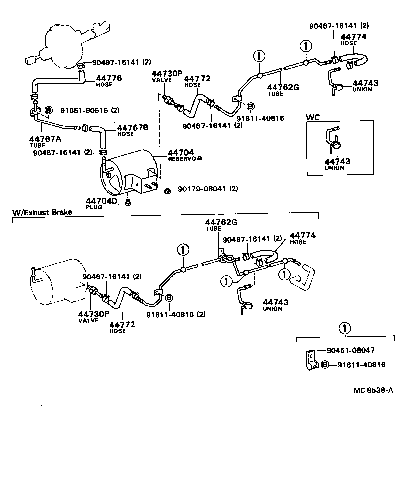 44772-36030 HOSE, CHECK VALVE TO CONNECTOR TUBE product image