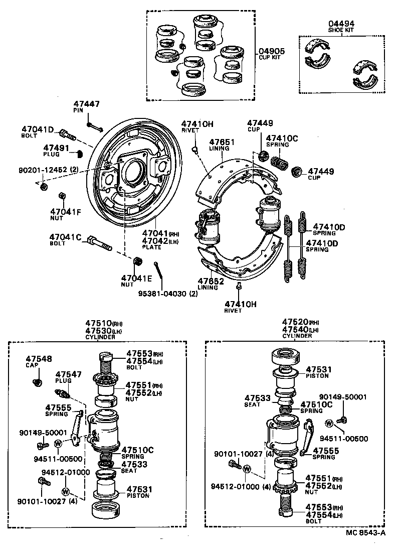 04496-36061 SHOE KIT, FRONT BRAKE product image