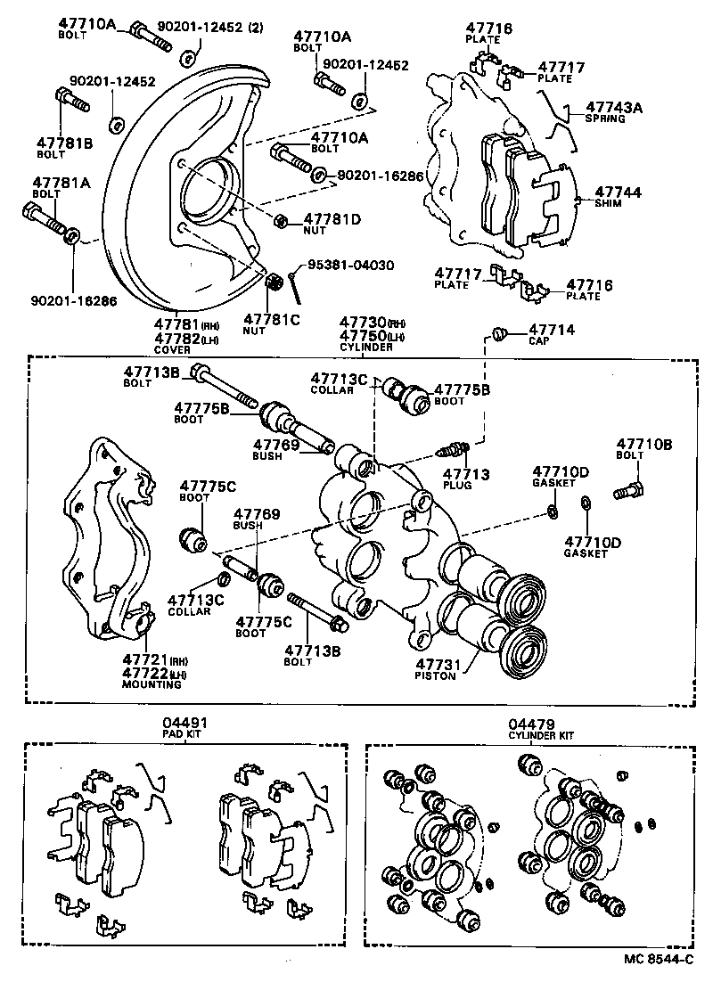 90101-16009 BOLT, HEXAGON(FOR FRONT DISC BRAKE CALIPER) product image