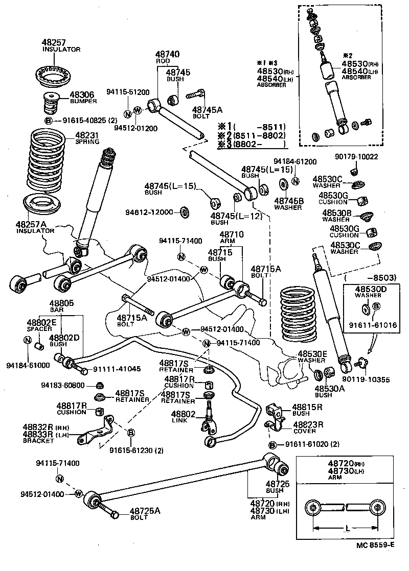 48256-20300 BOLT, HEXAGON(FOR REAR SPRING CLIP SET) product image
