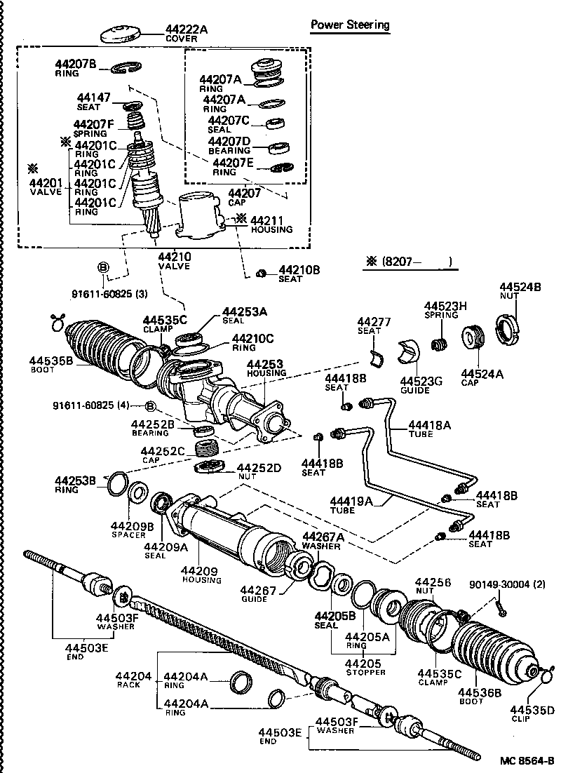 45501-20010 HOUSING SUB-ASSY, STEERING RACK product image