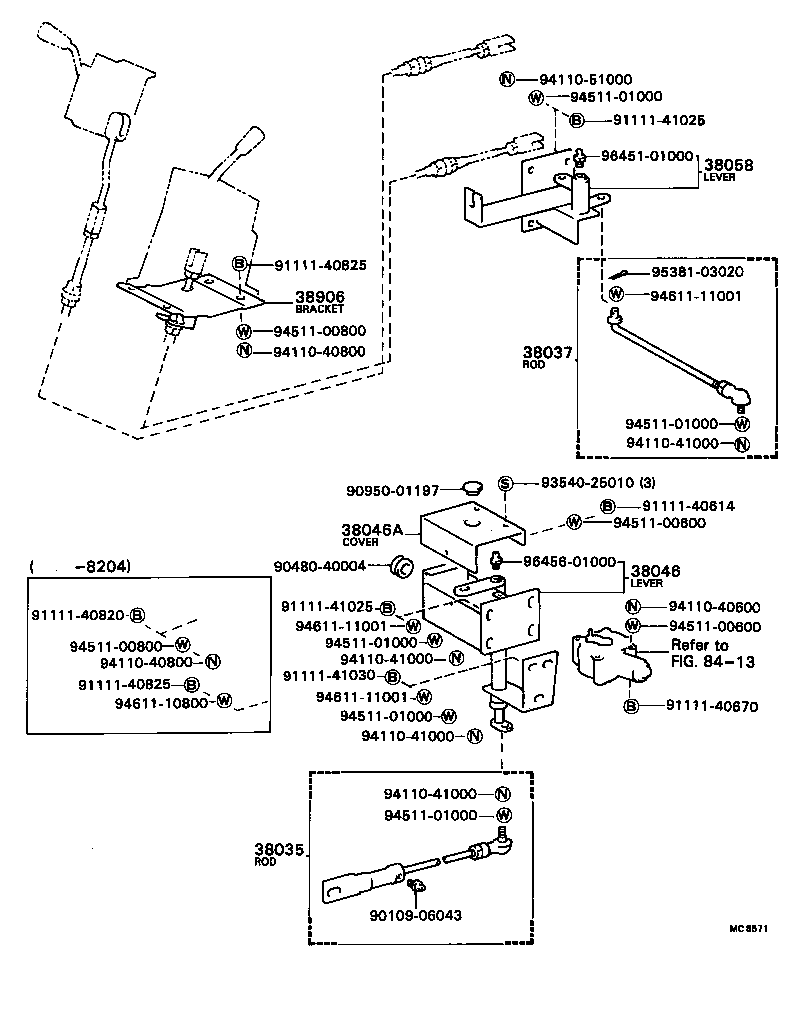 38901-93103 CABLE ASSY, PUSH PULL product image