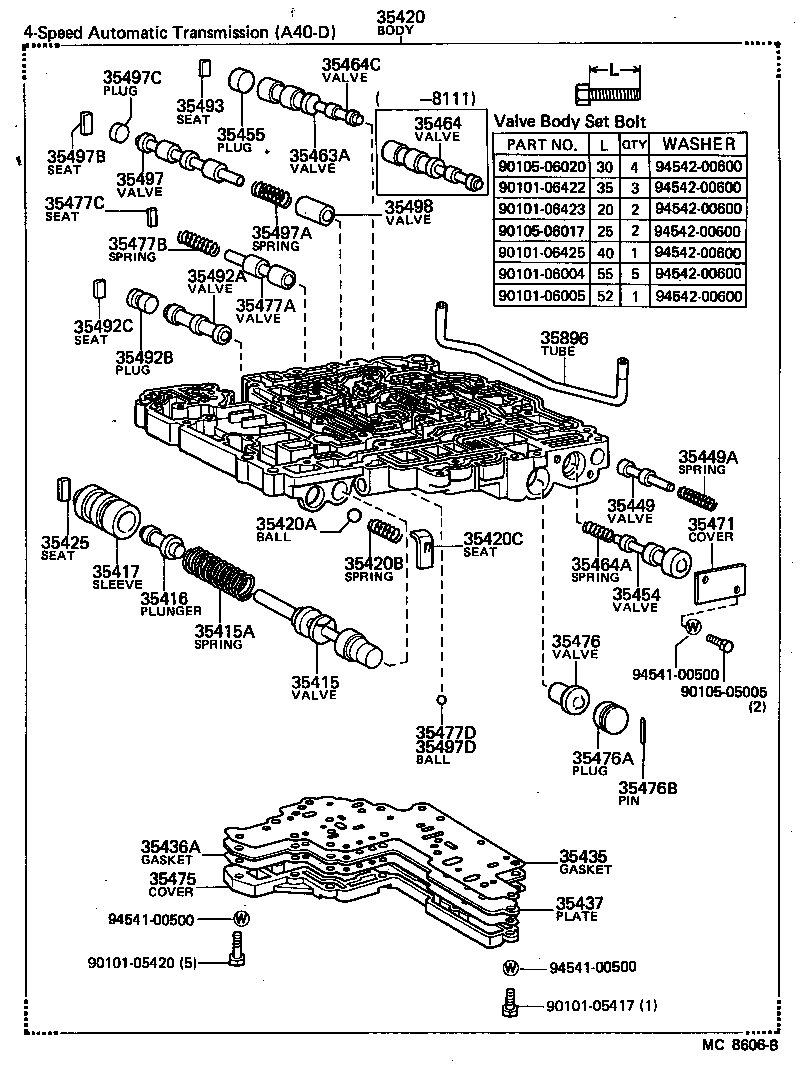 35432-14062 PLATE, VALVE BODY, NO.1 product image