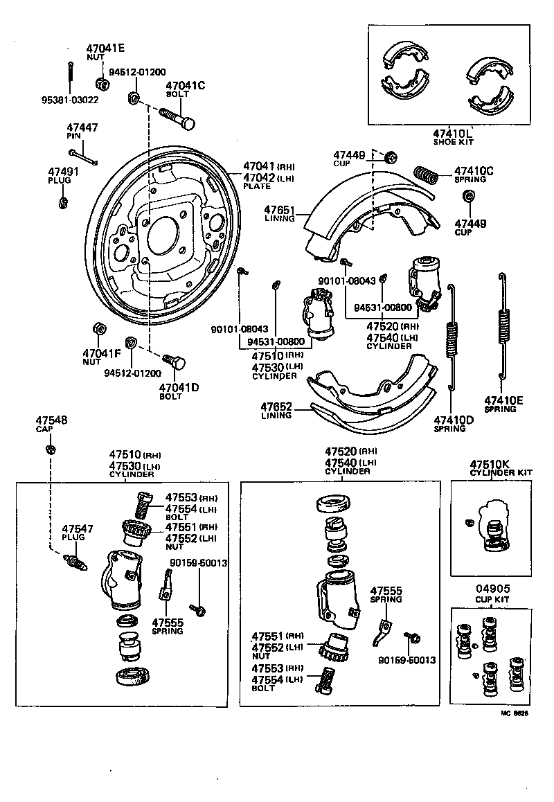 47041-30080 PLATE SUB-ASSY, BRAKE BACKING, FRONT RH product image