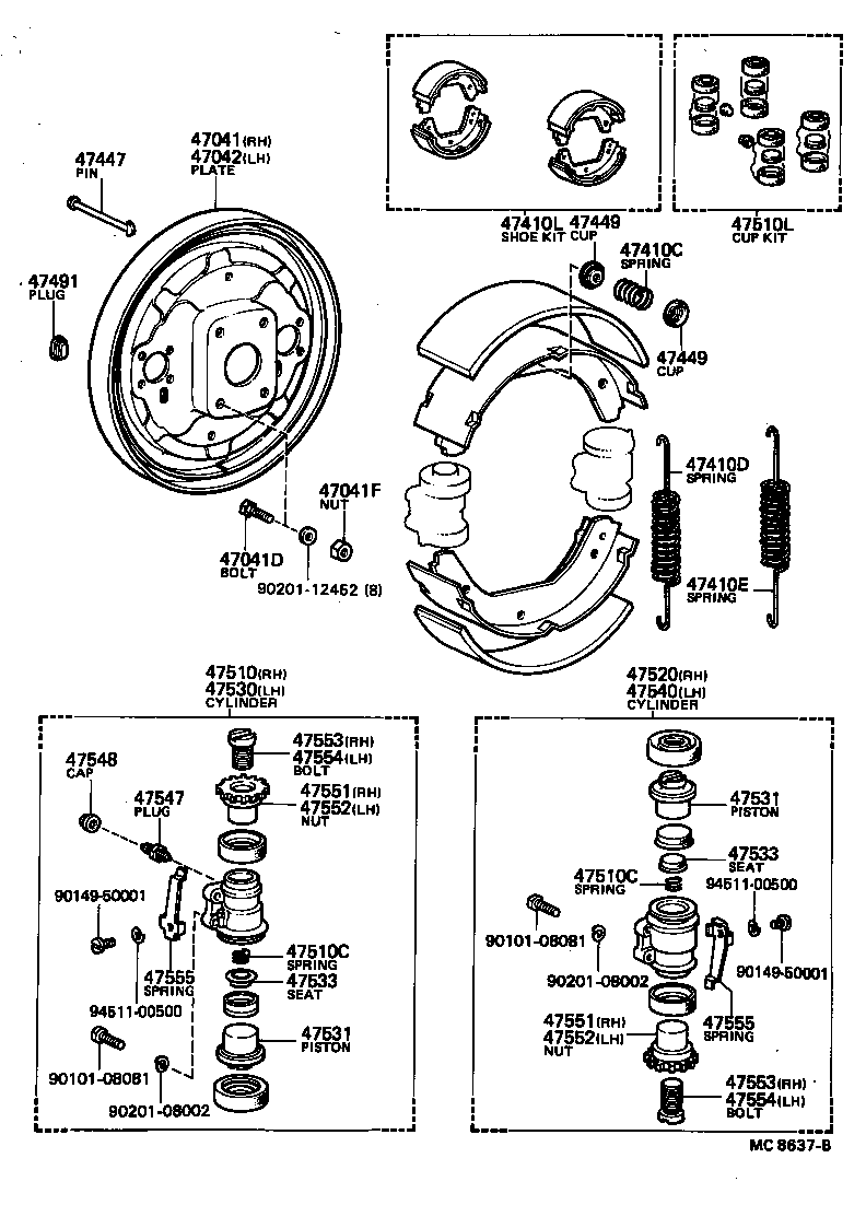 04496-25020 SHOE KIT, FRONT BRAKE product image
