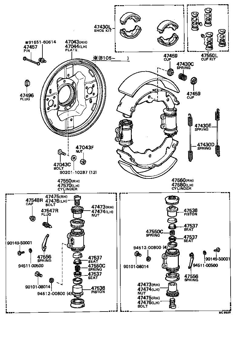 04497-35031 SHOE KIT, REAR BRAKE product image