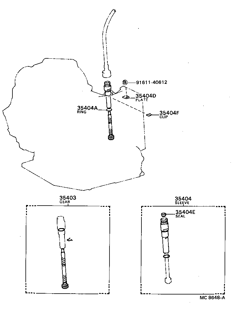 Toyota 33403-39155 GEAR SUB-ASSY, SPEEDOMETER DRIVEN (ATM)