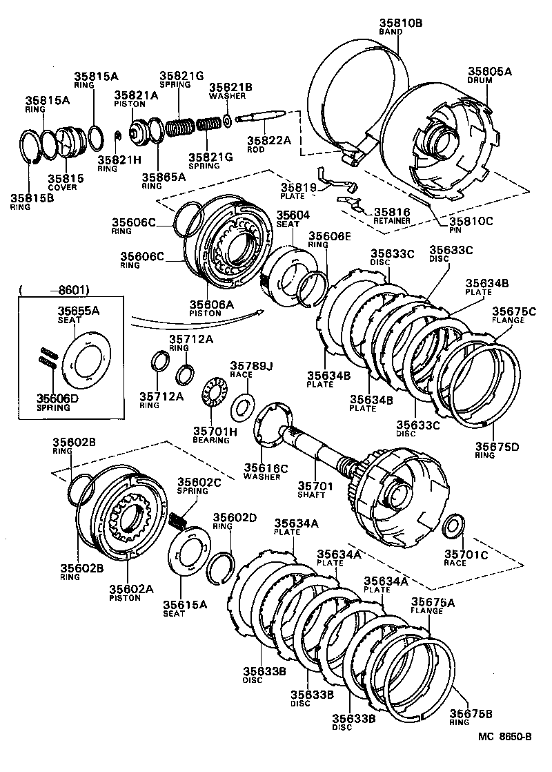 Toyota 35605-32010 DRUM SUB-ASSY, DIRECT CLUTCH