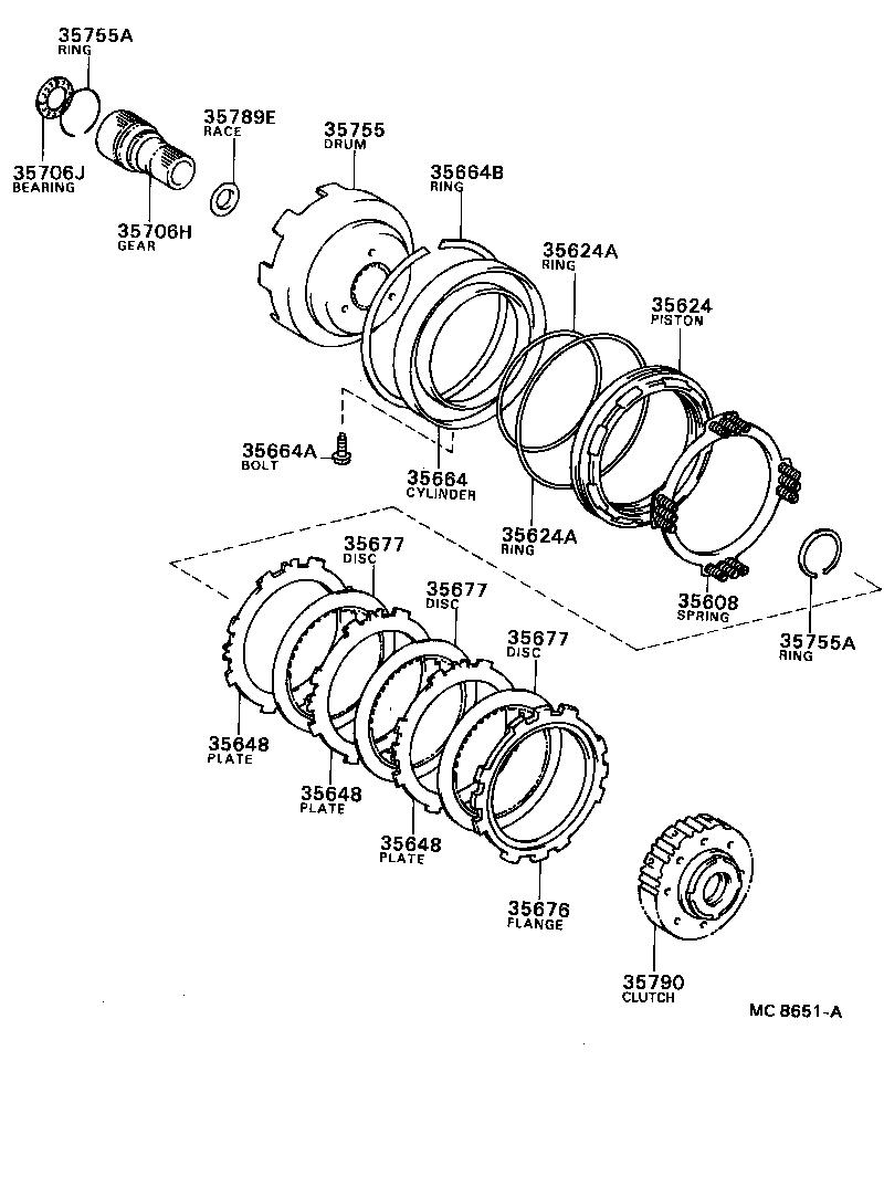 Toyota 35755-32030 DRUM, SUN GEAR INPUT