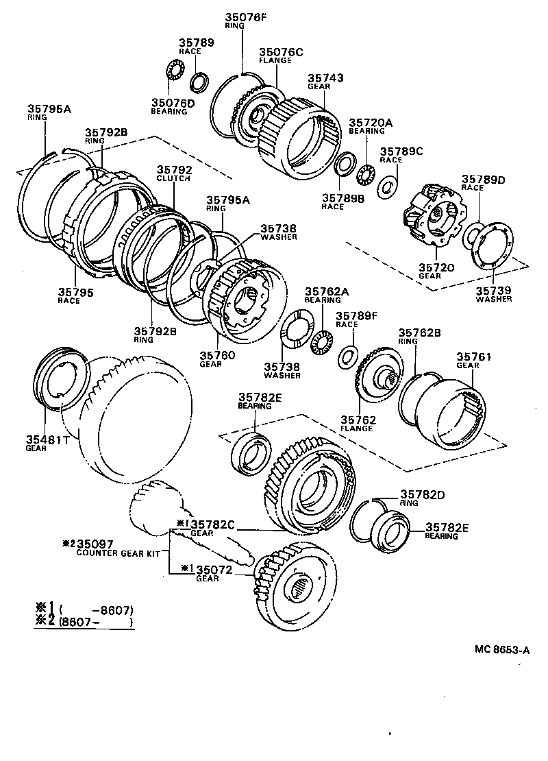 35097-20040 COUNTER GEAR KIT, AUTOMATIC TRANSAXLE product image