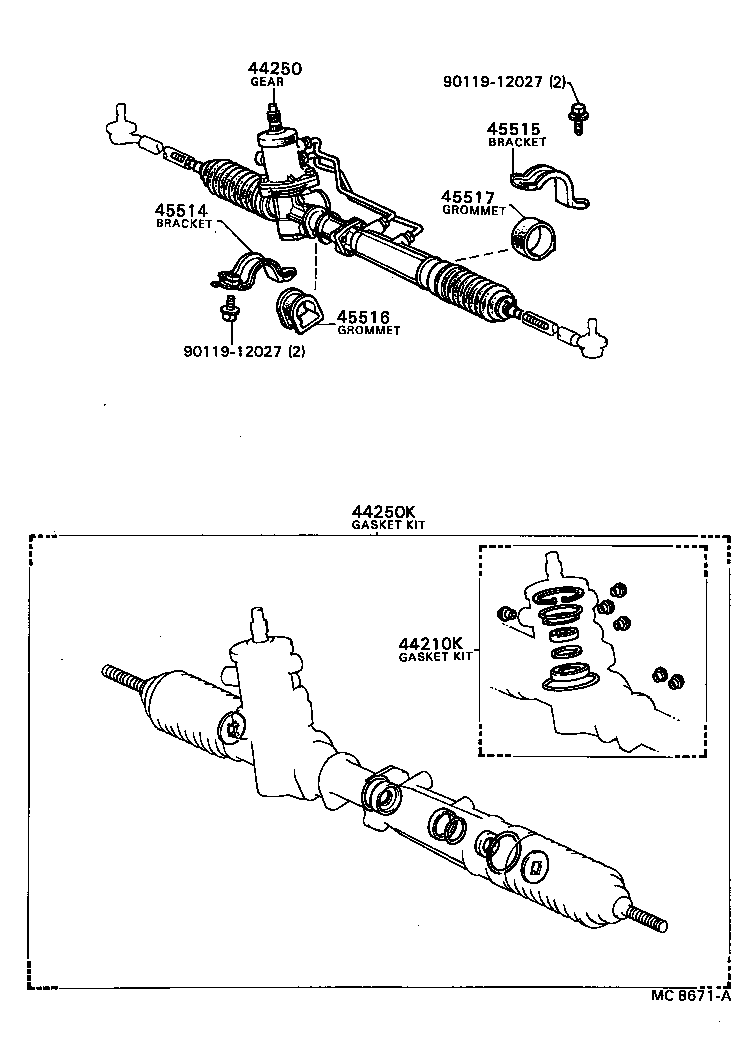 45807-24010 BRACKET SUB-ASSY, STEERING COLUMN UPPER SUPPORT product image
