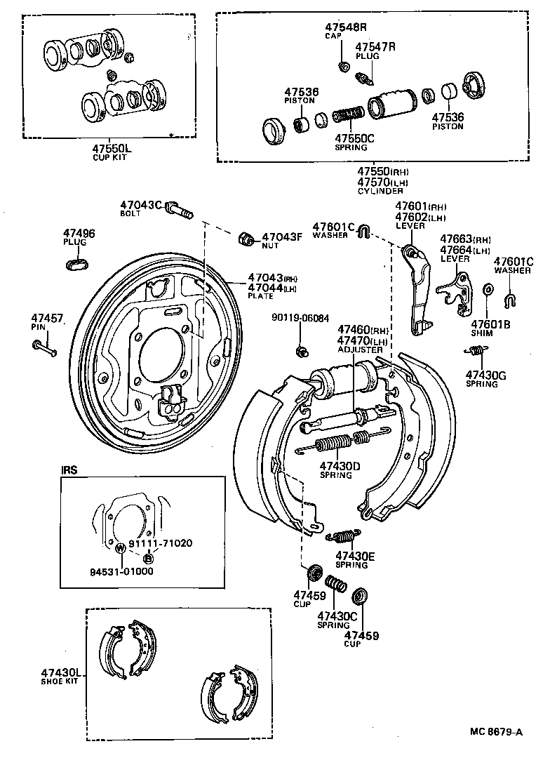 04497-20030 SHOE KIT, REAR BRAKE product image