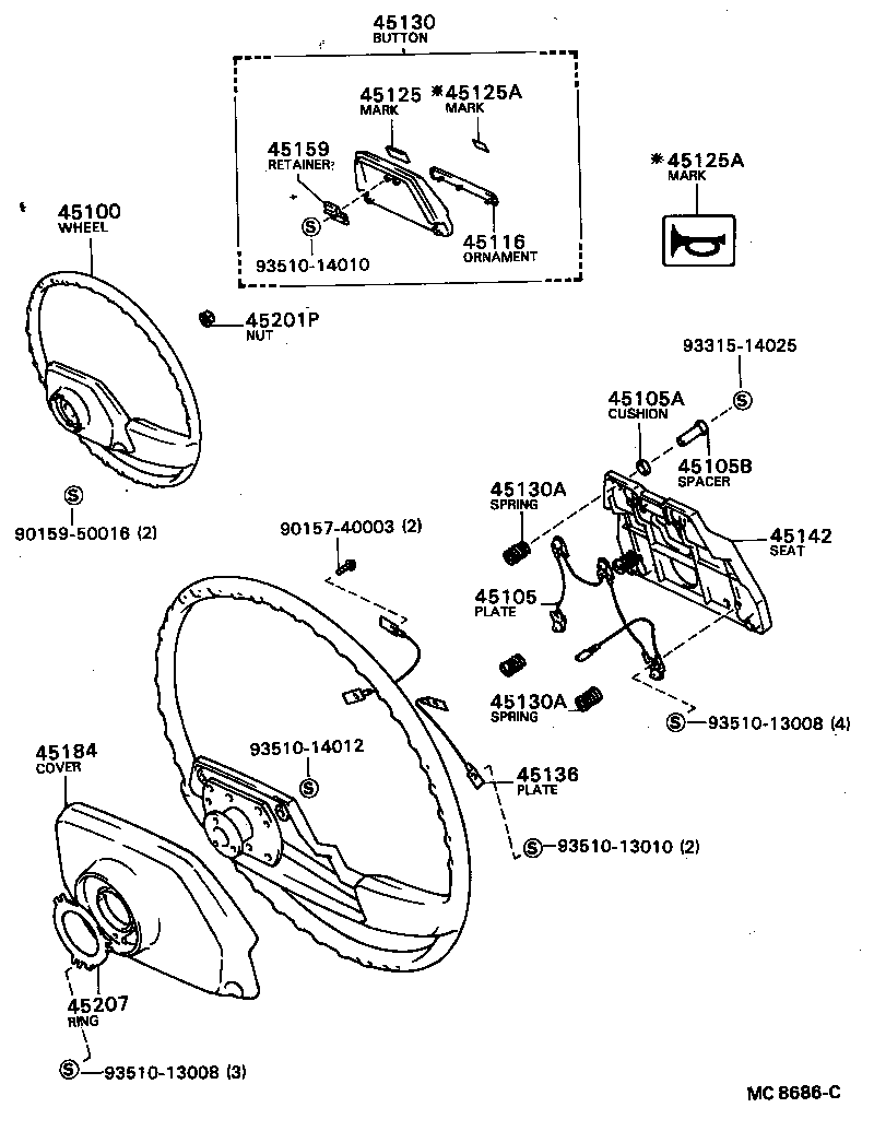 45142-30040 SEAT, HORN BUTTON CONTACT, NO.1 product image