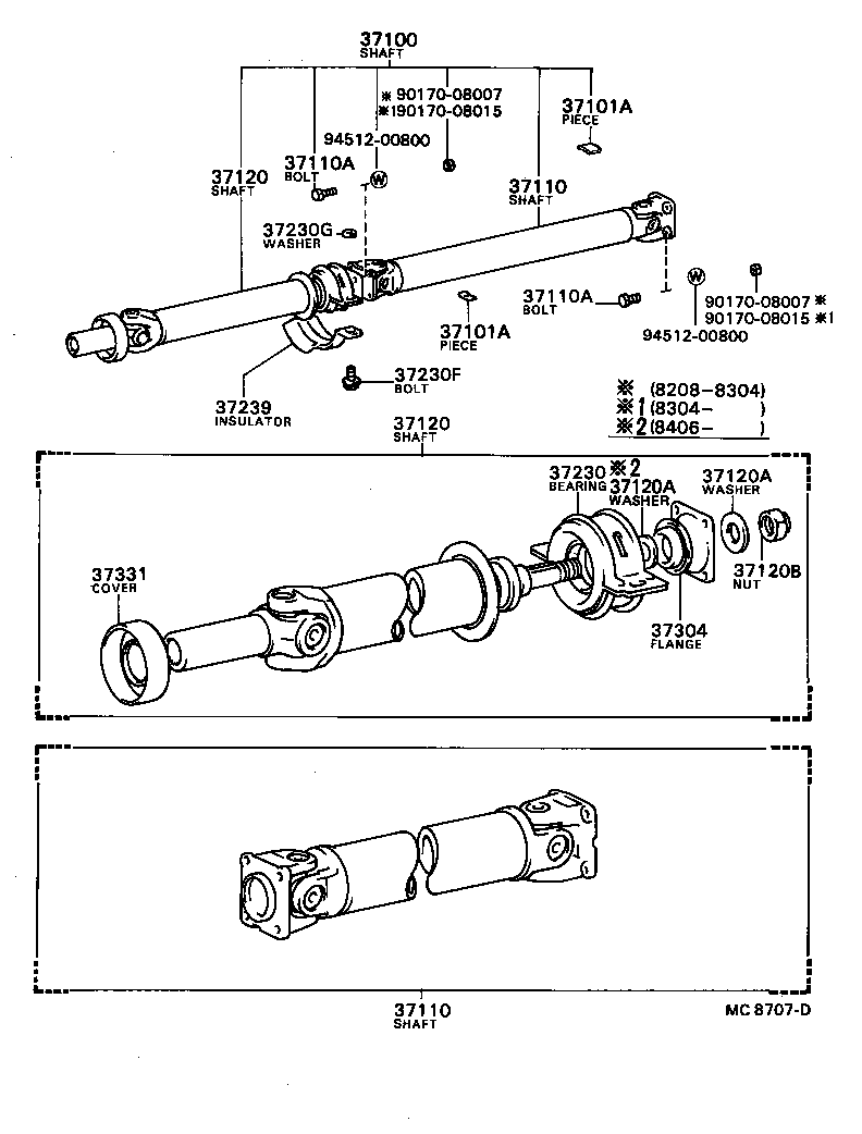 Toyota 90201-10008 WASHER, NO.2 (FOR CENTER SUPPORT BEARING)