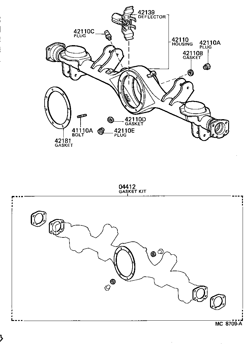 Toyota 90368-34001 BEARING(FOR REAR DIFFERENTIAL CASE)