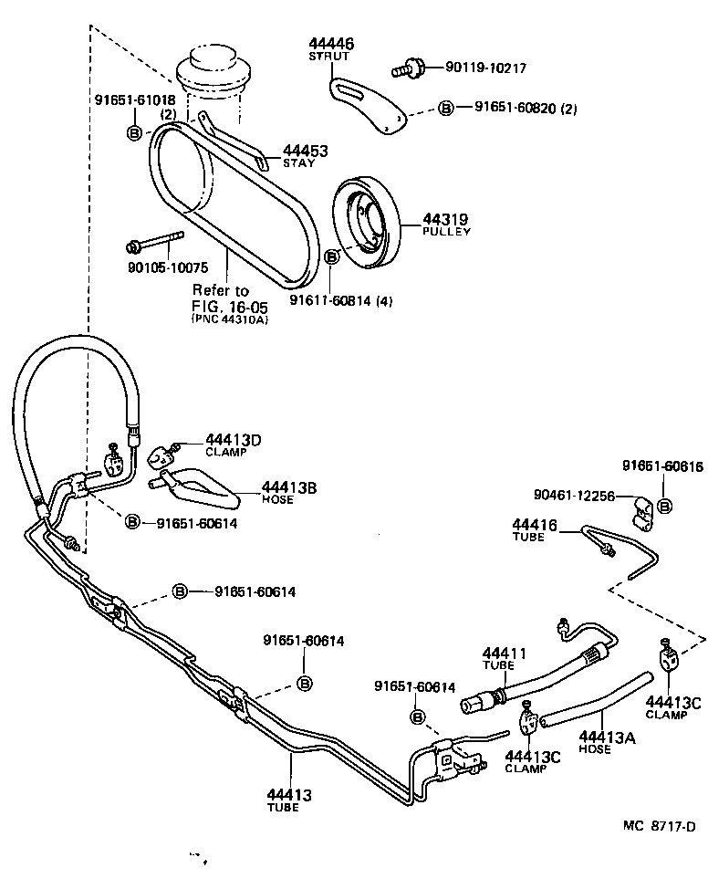 Toyota 90460-01001 CLAMP(FOR RETURN TUBE OUTLET HOSE)