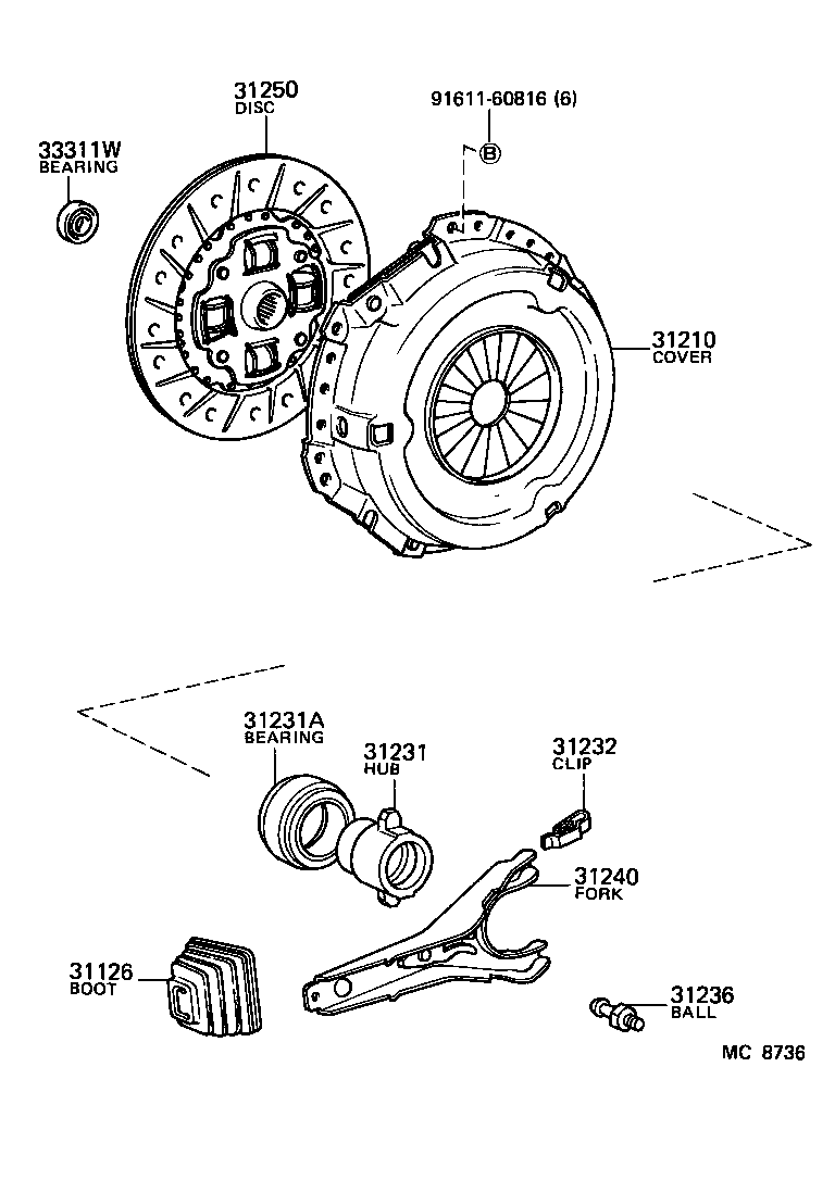 31250-12110 DISC ASSY, CLUTCH product image