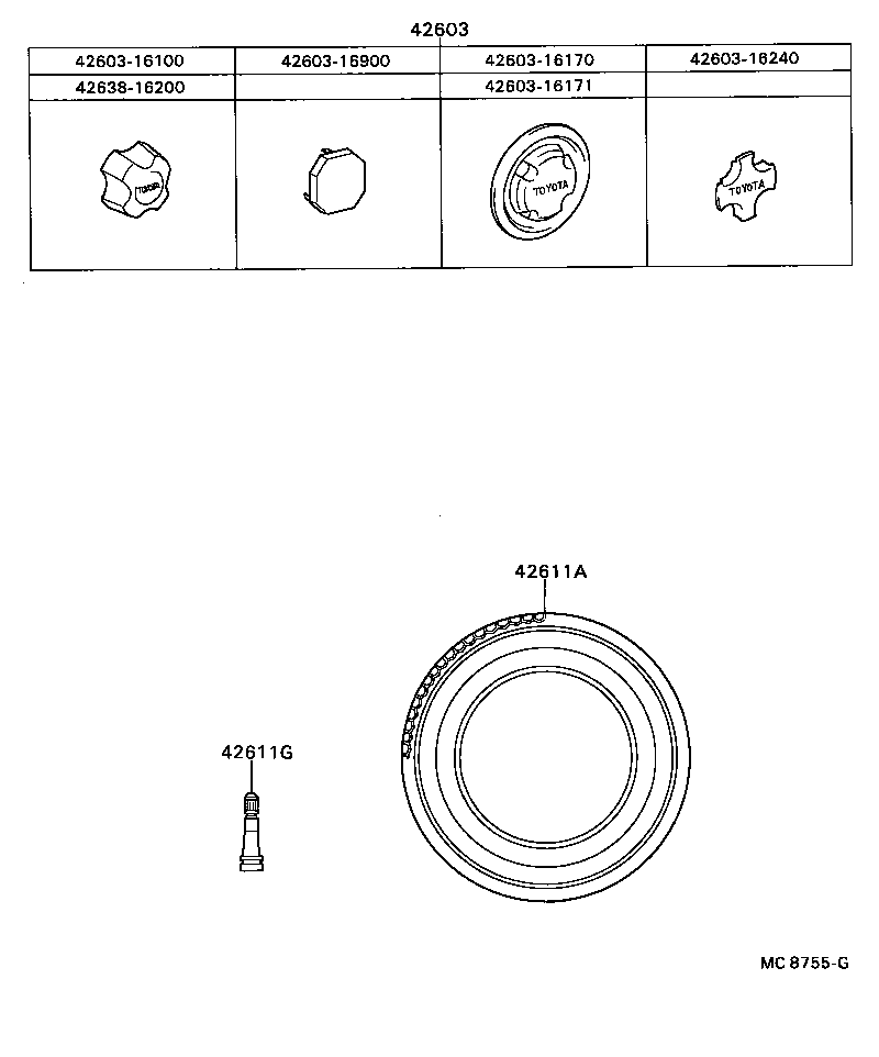 42603-16900 ORNAMENT SUB-ASSY, WHEEL HUB product image