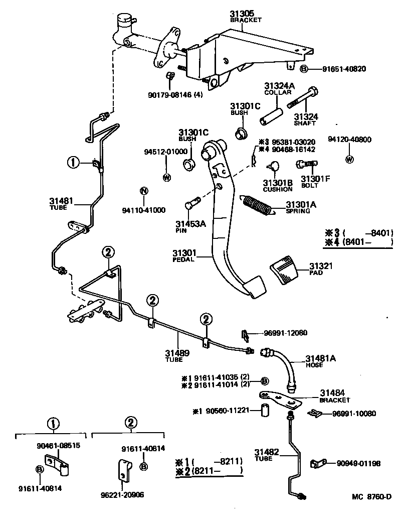 31301-26050 PEDAL SUB-ASSY, CLUTCH product image