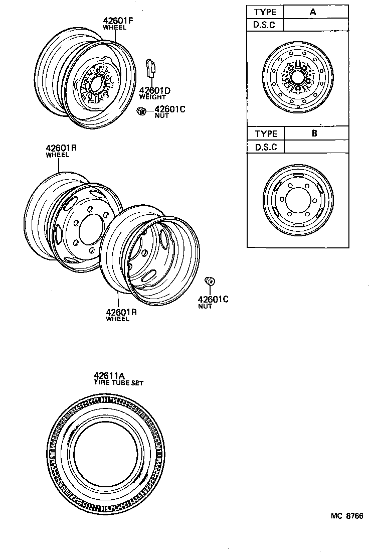 42601-26150 WHEEL, DISC (FOR FRONT) product image
