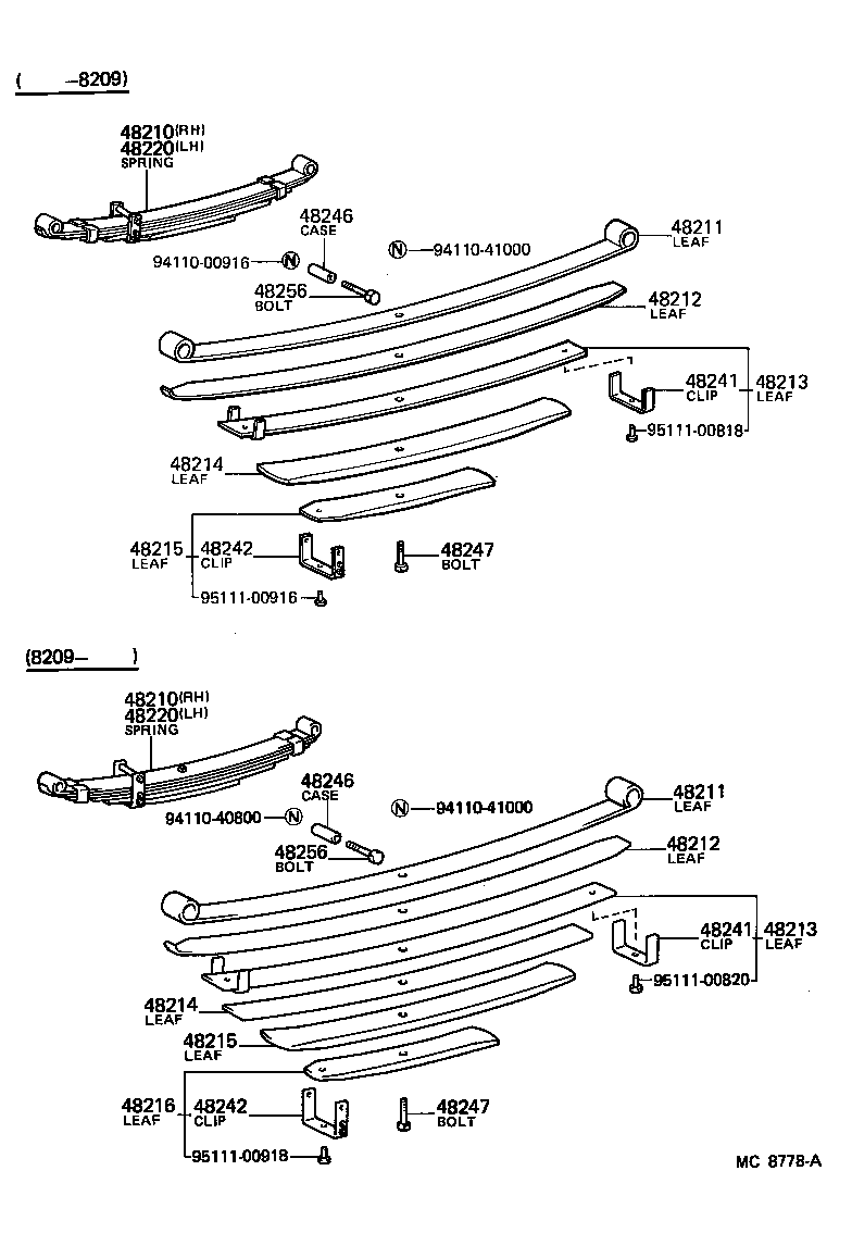 48215-26240 LEAF, REAR SPRING, NO.5 product image