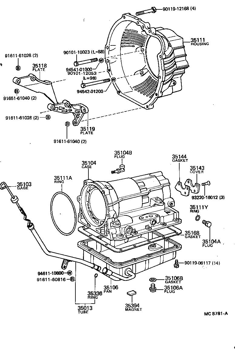 35013-22140 TUBE SUB-ASSY, TRANSMISSION OIL FILLER product image
